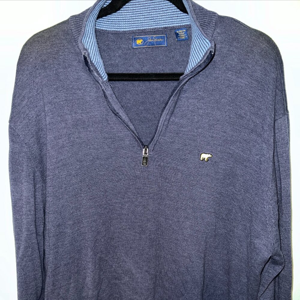 Jack Nicklaus Men's Cotton Stretch Quarter Zip Golf Sweatshirt in Gray Size: XL